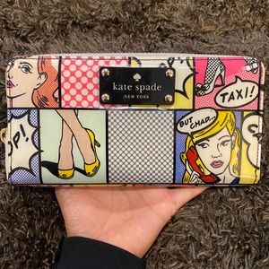 Kate Spade Pop Art Zip Around Continental Wallet